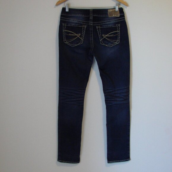 Silver Suki Slim Jeans Dark Wash Skinny Straight Tall Size 28 W28 L31 - Picture 11 of 15
